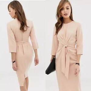 ASOS Tie Wrap Around Midi Dress: M